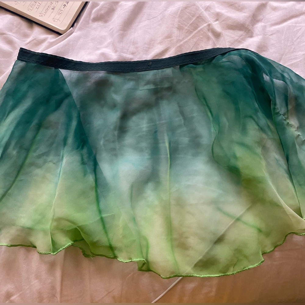 Blue green ballet skirt